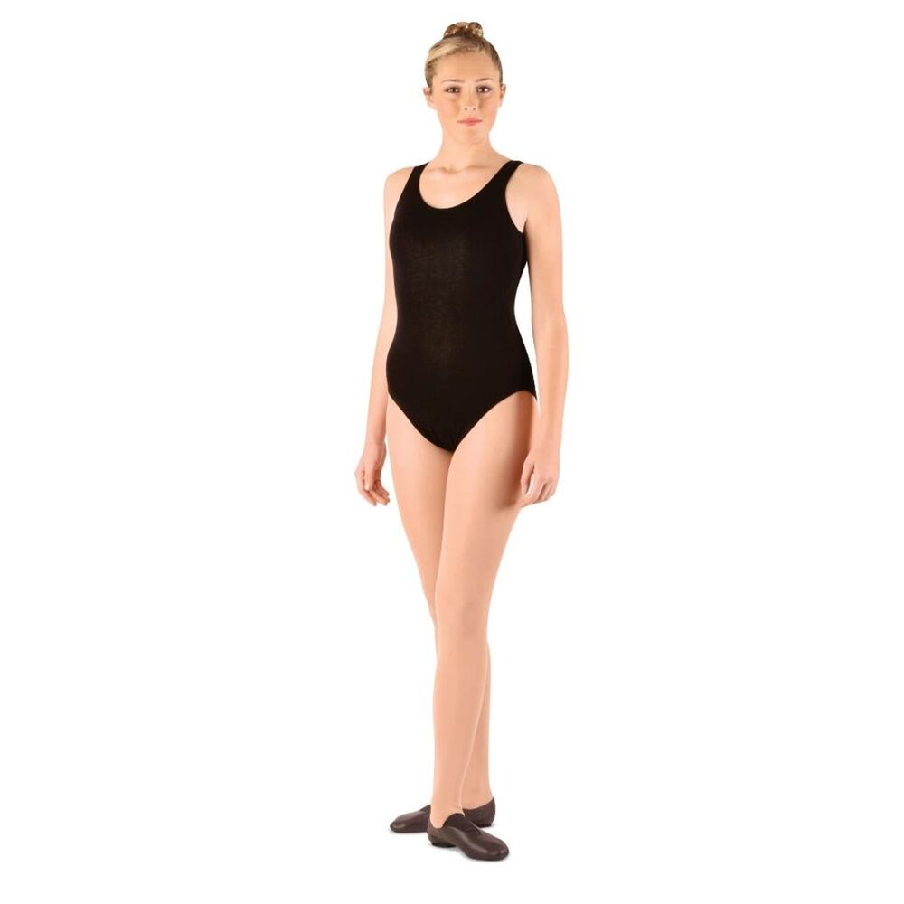Dance Leotard Danz N Motion 209A Black Large Adult Tank Cotton Jazz